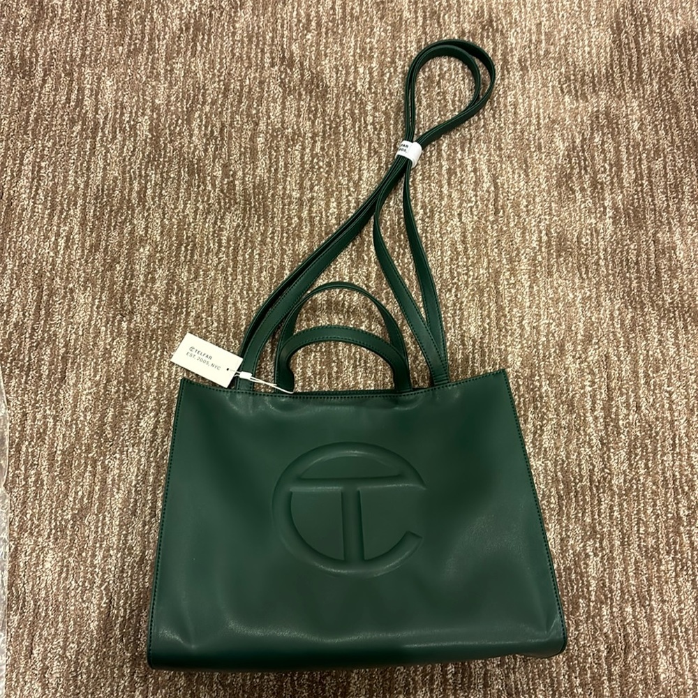 Telfar Medium Shopping Bag (Dark Olive)